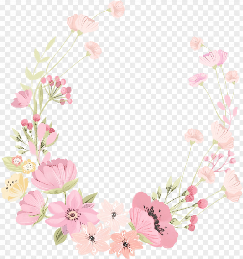 Jewellery Blossom Watercolor Floral Background PNG
