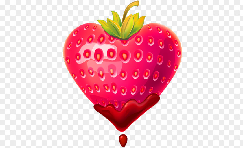 Red Heart Strawberry Decorative Patterns Icon PNG