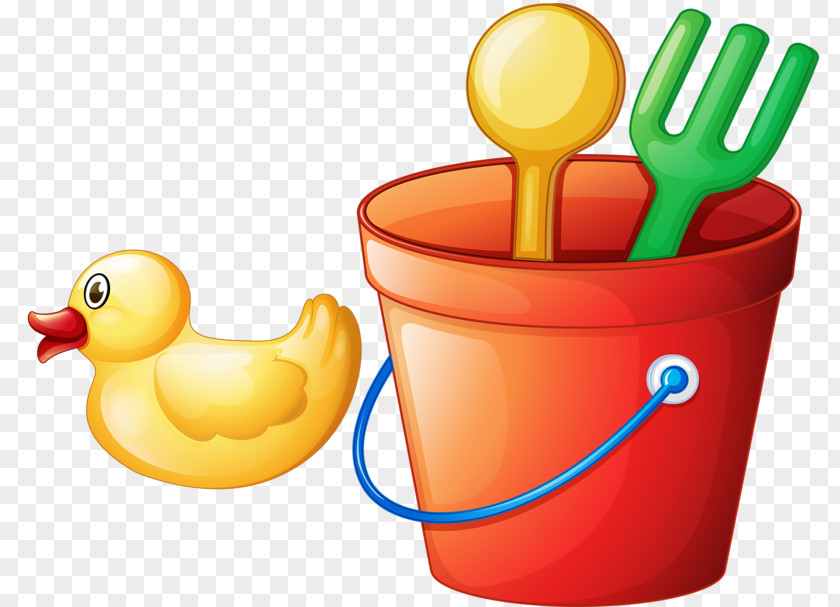 Toy Duck Towel Beach Bucket And Spade Clip Art PNG