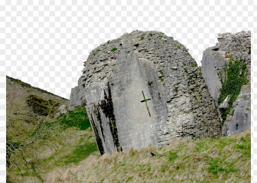 Abandoned Buildings Corfe Castle Stone Wall Ruins Building PNG
