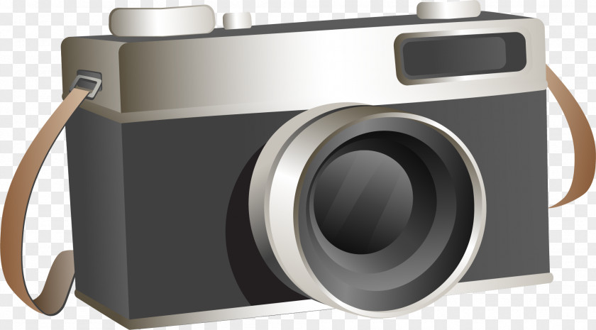 Gray Simple Camera Grey Black And White PNG