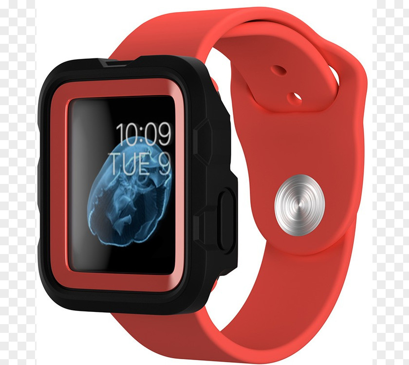 Swat Apple Watch Series 2 Griffin Survivor Case To 38 Mm In Coral Fire Smartwatch PNG