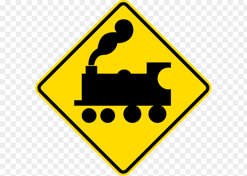 Zealand Rail Transport Train Level Crossing Traffic Sign PNG