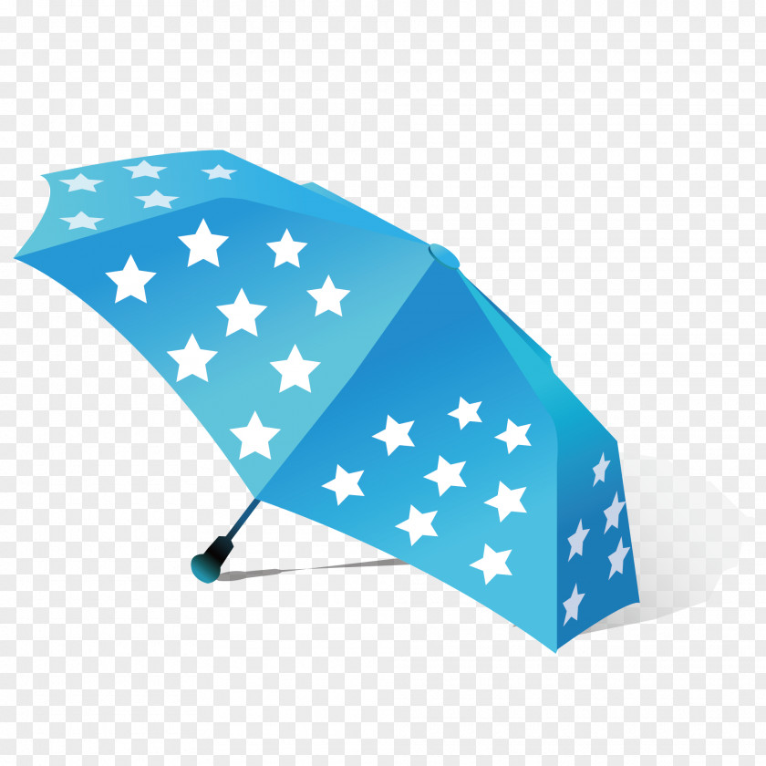 Blue Umbrella Vector Material Household Goods PNG