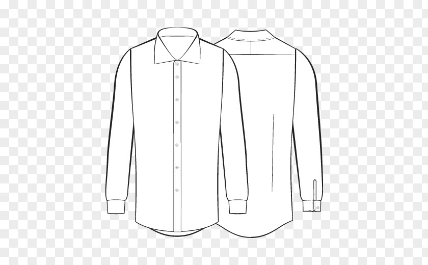 Slim Tops Collar Sleeve Outerwear Shirt PNG