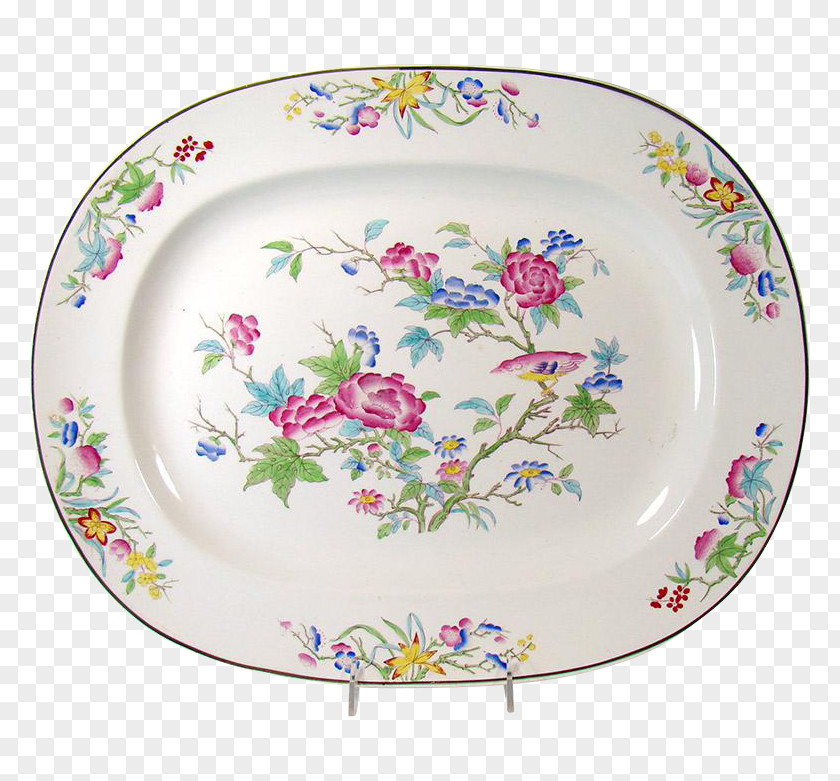 Hand-painted Birds Tableware Porcelain Plate Ceramic Platter PNG