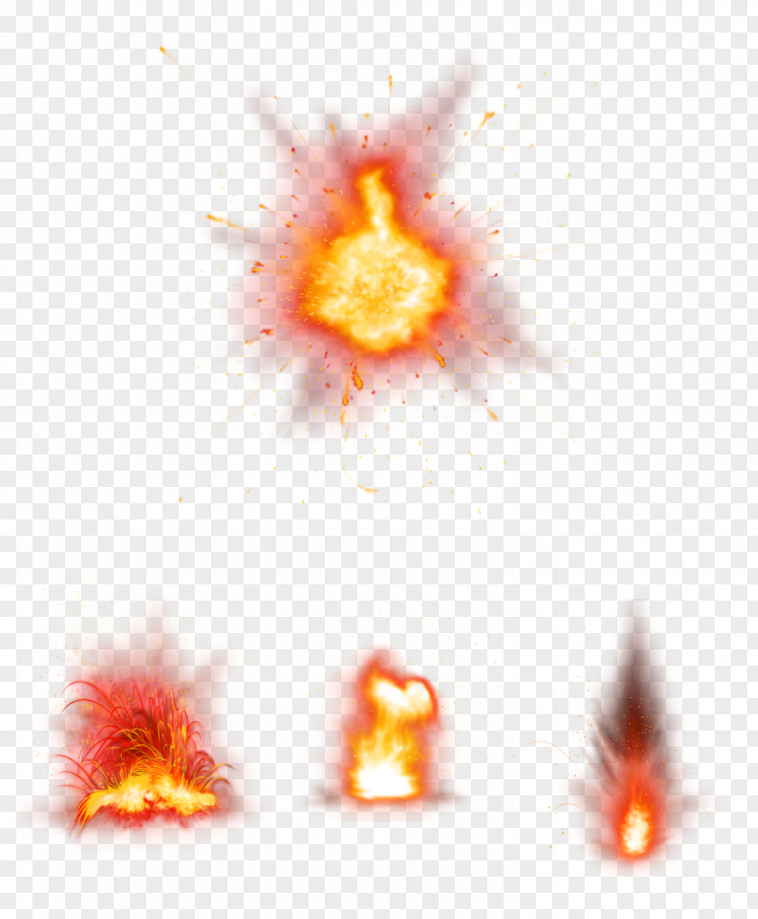 Red Fresh Flame Effect Element Spark PNG