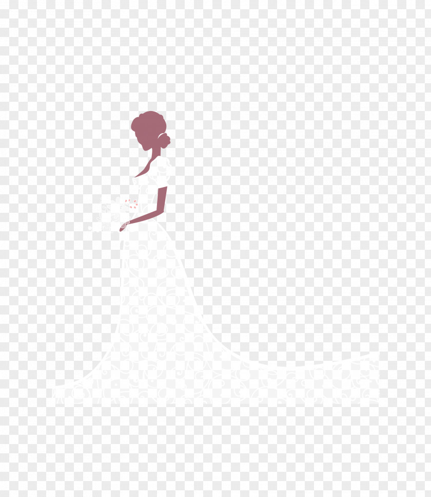 Vector White Cartoon Wedding Bride Area Pattern PNG