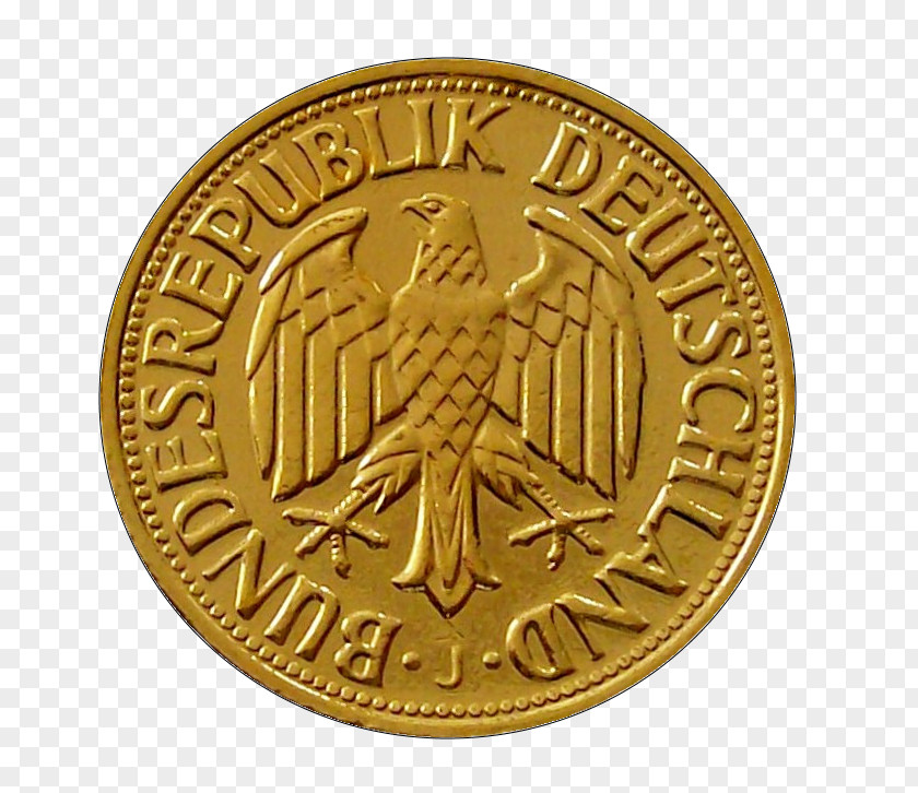 Classical European Certificate Coin Gold Wedding Anniversary Gift Germany PNG