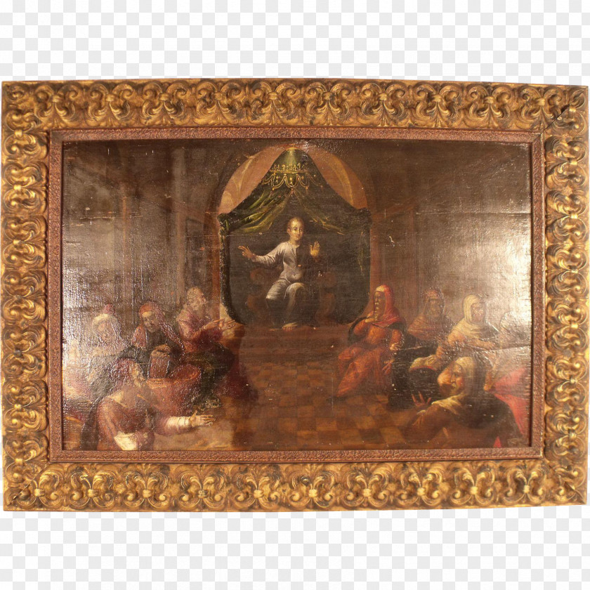 Kings Court Oil Painting Panel Art Canvas PNG