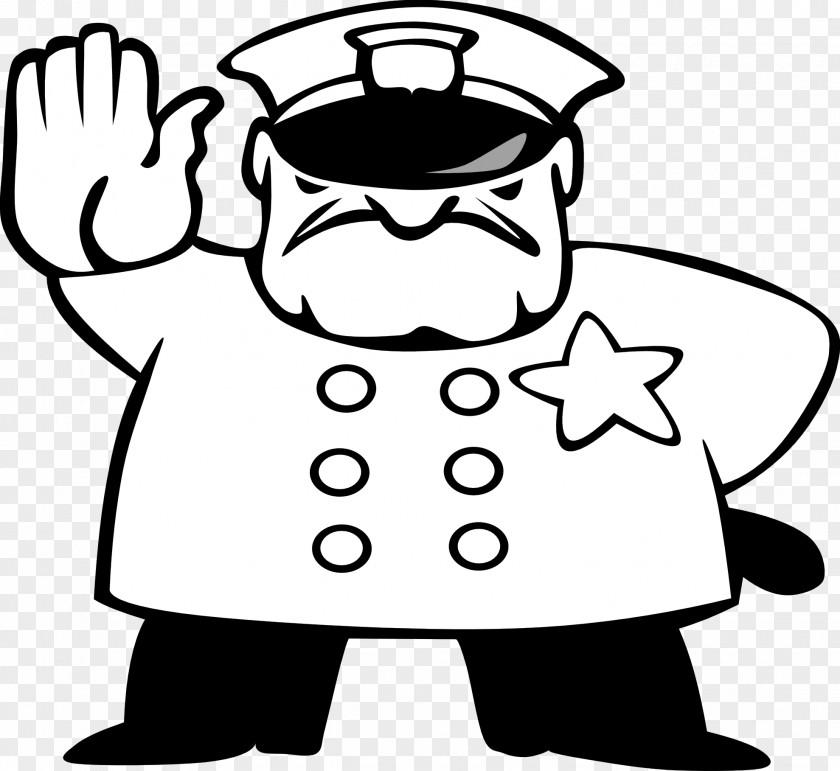 Security Police Officer Coloring Book Clip Art PNG