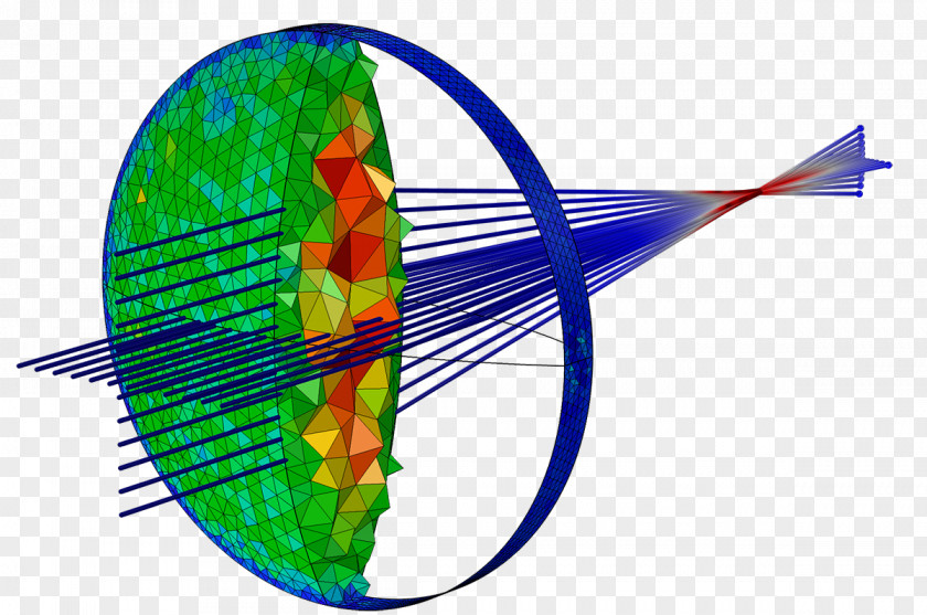 Optics COMSOL Multiphysics Geometrical Ray PNG