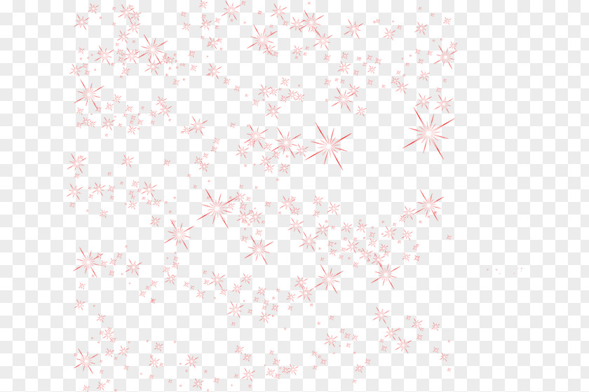 Red Star Shading Pink Petal Pattern PNG