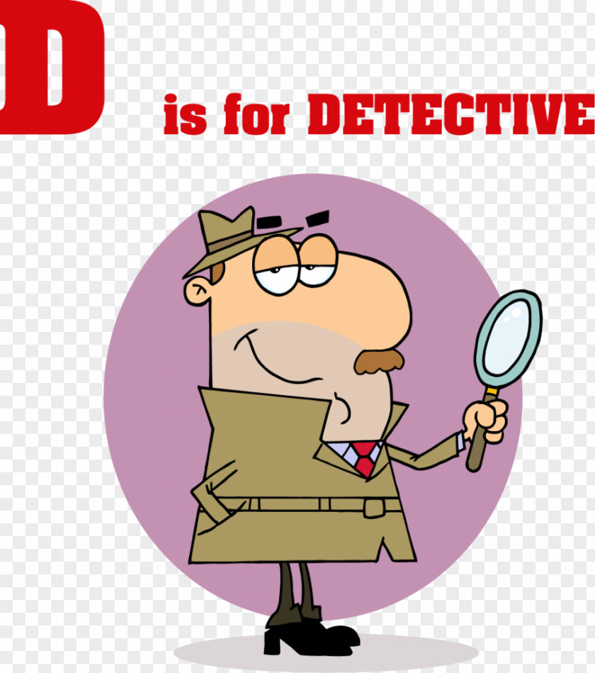 Cartoon Letter Magnifying Glass Detective Clip Art PNG