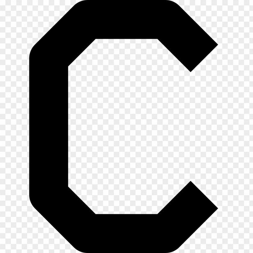 Letter C Black And White Square Angle Pattern PNG