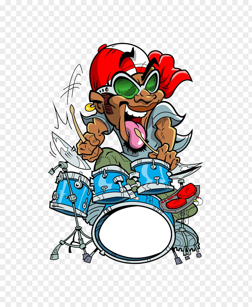 Lovely Black Drummer Cartoon Royalty-free PNG