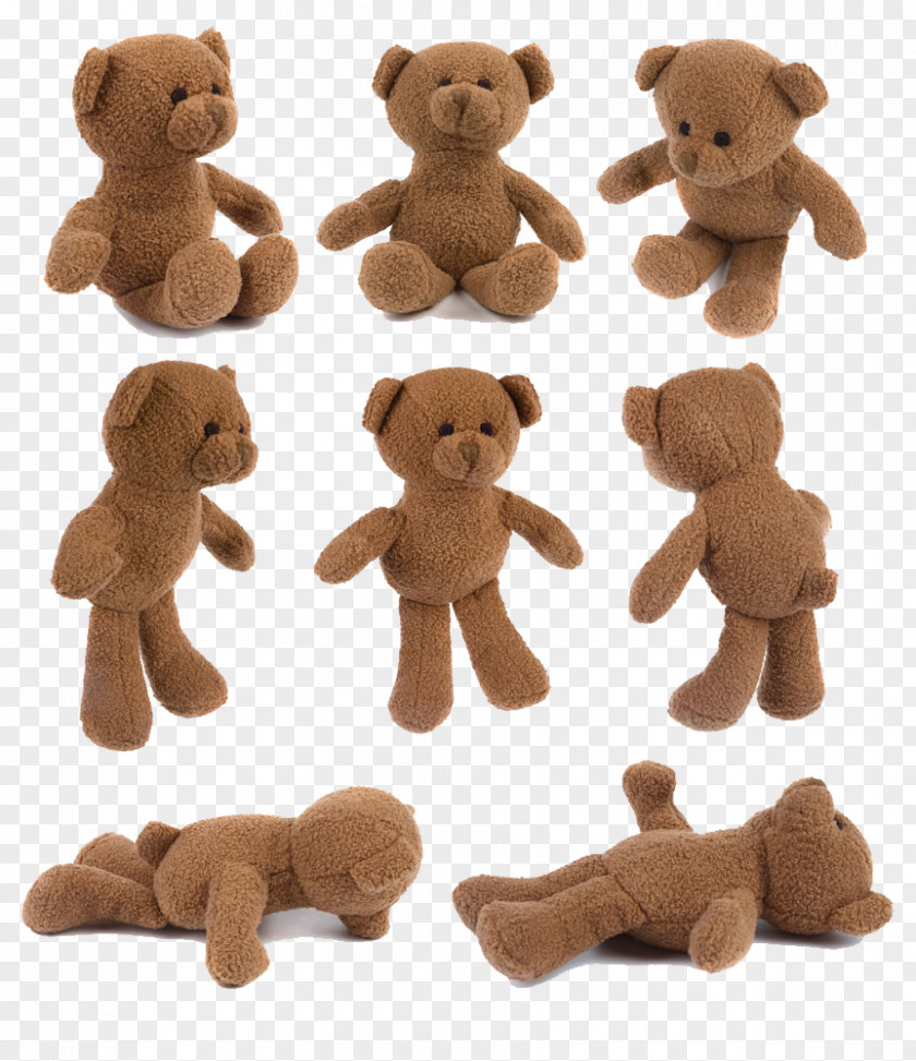 Teddy Bear Stuffed Toy Doll PNG bear toy Doll, A variety of positions clipart PNG