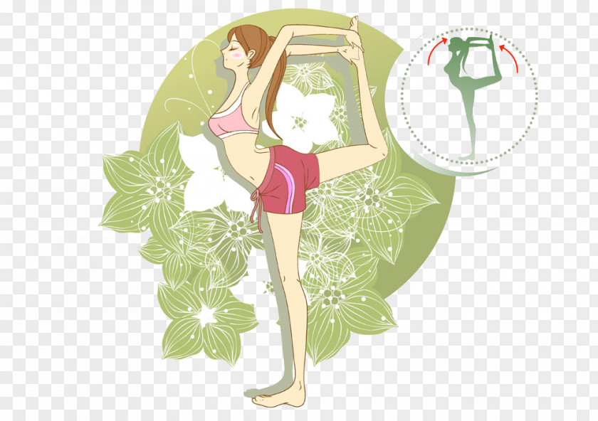 Yoga Cartoon Bijin PNG