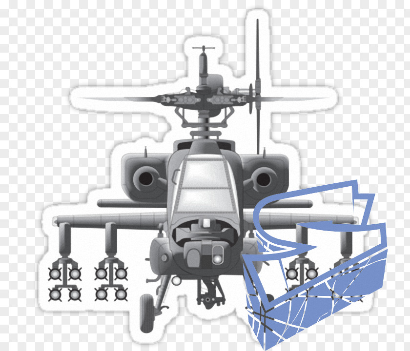 Helicopter Boeing AH-64 Apache Wall Decal Paper PNG