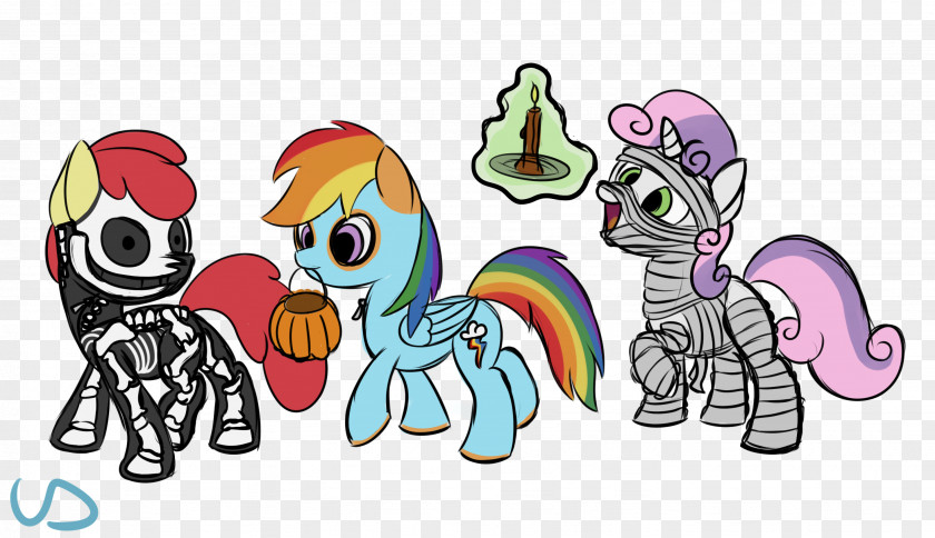 In Full Bloom Pony Illustration Cutie Mark Crusaders Image Halloween PNG