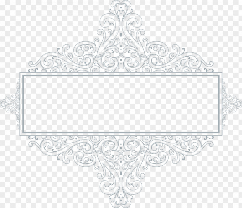 Green Flower Label White Line Art Black Pattern PNG