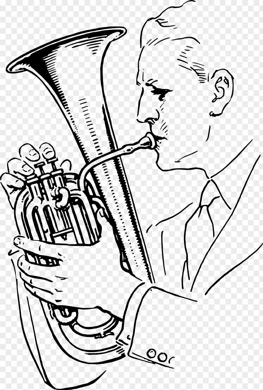 Instruments Musical Drawing Line Art Trumpet PNG