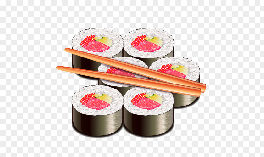 Cartoon Sushi Japanese Cuisine Illustration PNG