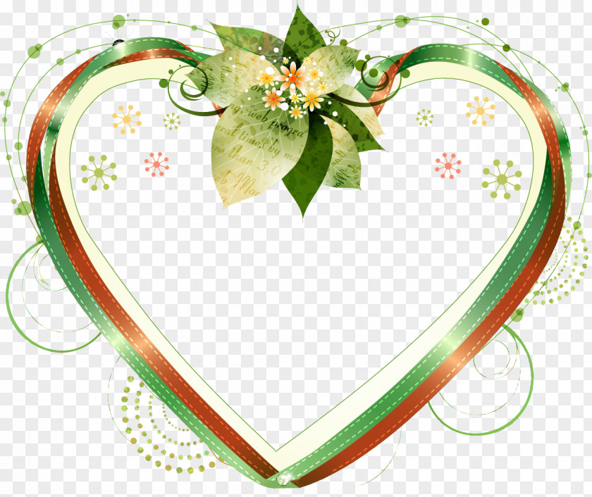 Flower Heart Frame Floral PNG