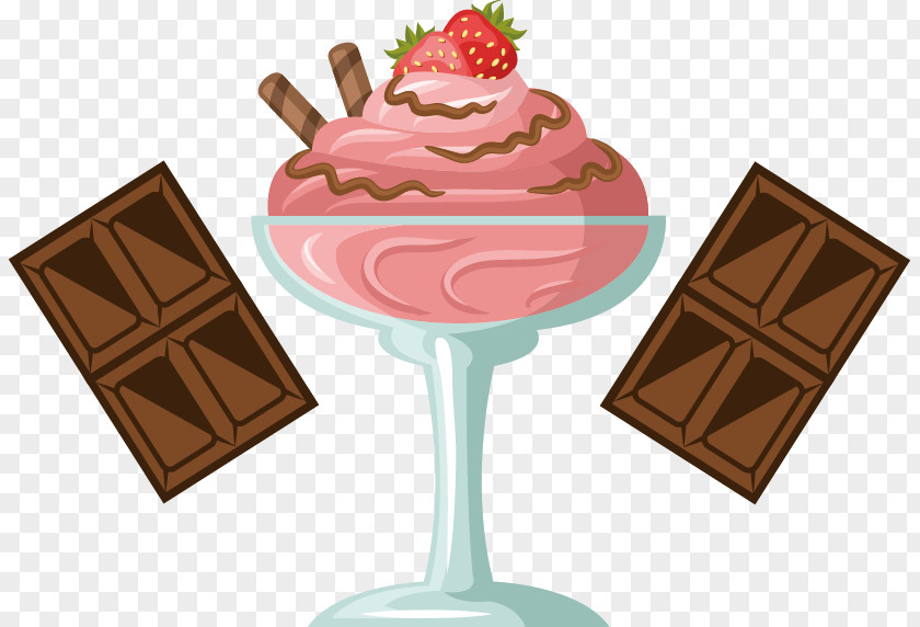 Fruit Cake Chocolate Ice Cream Cup Vector Cone Sundae PNG