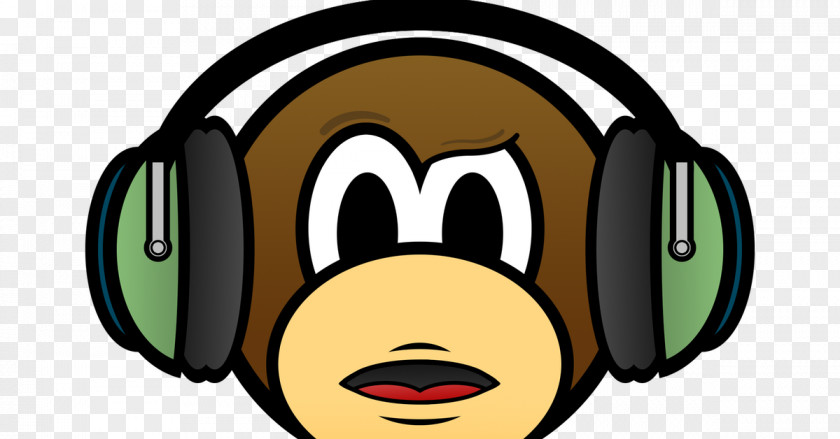 Headphones Gorilla Chimpanzee Monkey Logo PNG