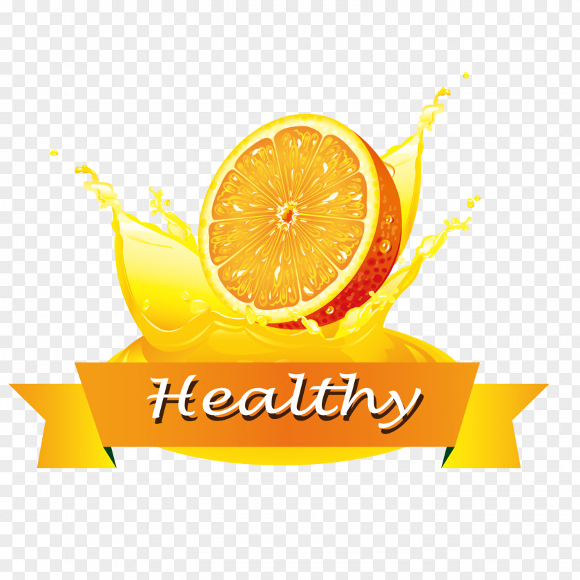 Orange Juice Decoration Vector Lemon PNG