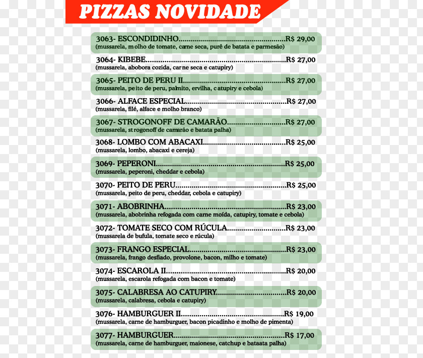 Pizza Q-tall Pizzaria & Tal Menu PNG