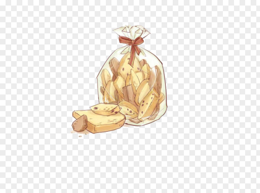 Cartoon Painted Whole Wheat Bread French Fries Food Snack Potato PNG