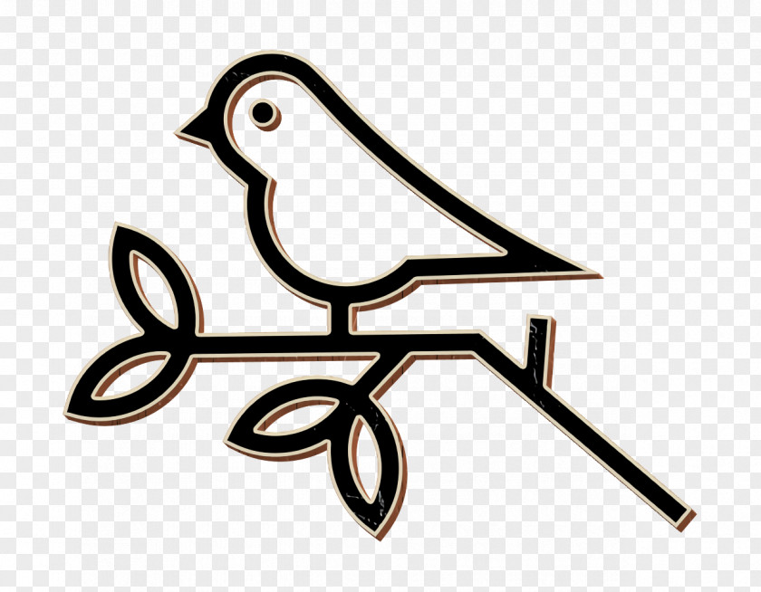 Leaf Icon Bird On Branch Spring PNG