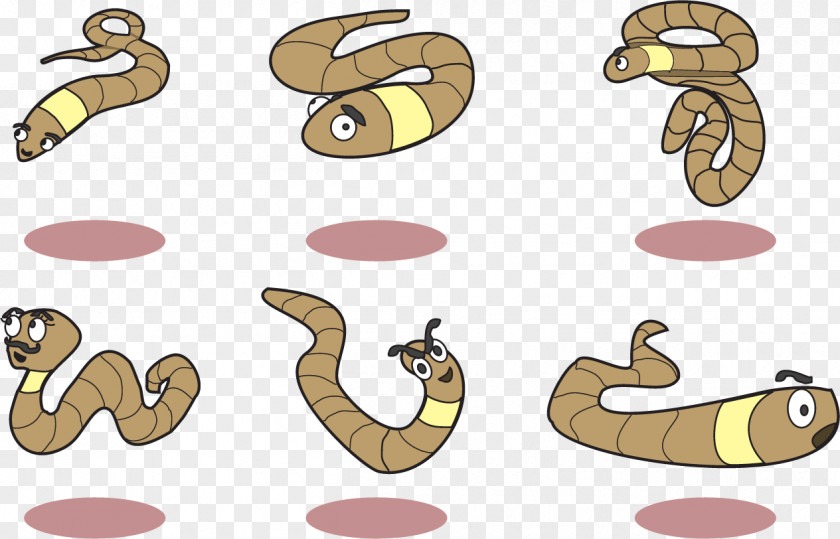 Snake Cartoon Euclidean Vector Drawing Earthworm PNG