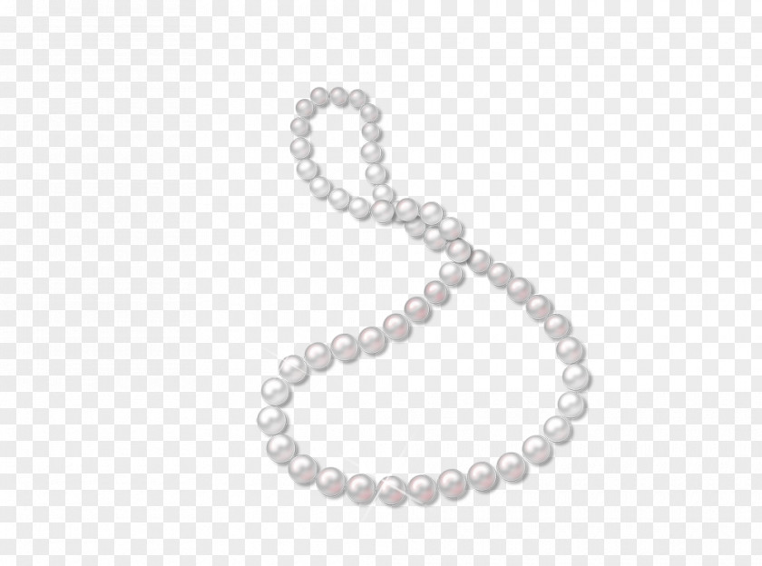 White Pearl Necklace Black Body Piercing Jewellery Pattern PNG