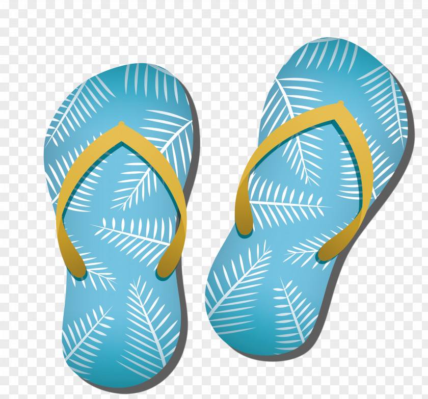 Blue Cool Summer Slippers Flip-flops Slipper PNG