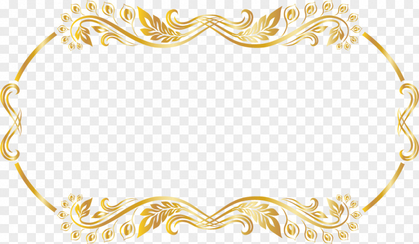 Dream Gold Pattern Picture Frame Clip Art PNG