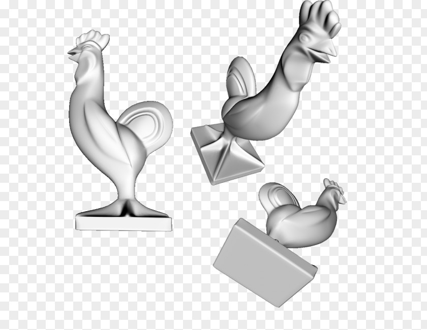 Elegant Fashion Scale Texture Material Rooster Figurine Font PNG