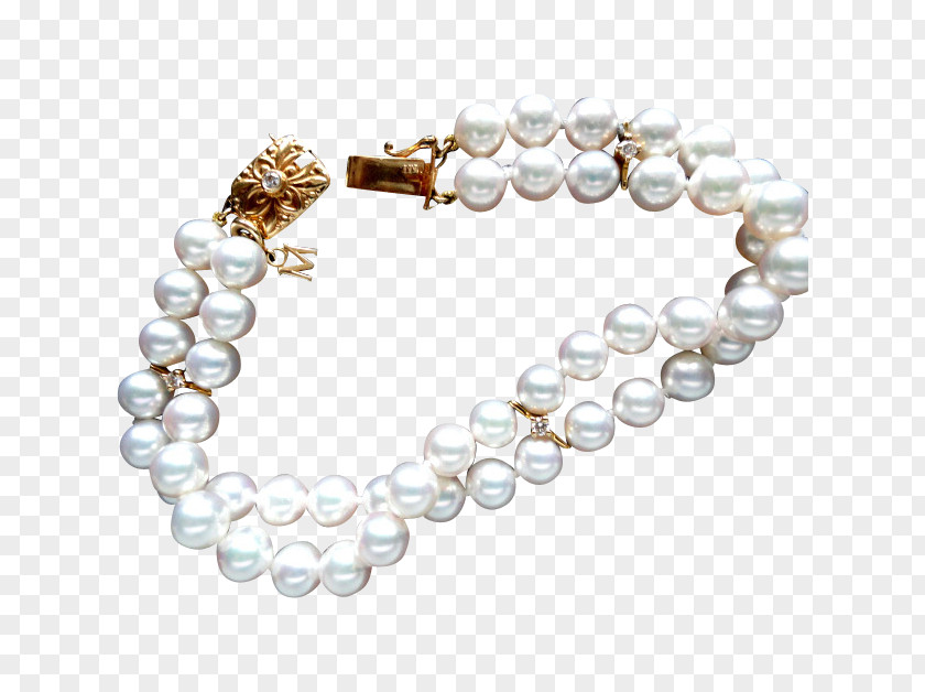 Gold Mikimoto Pearl Island Bracelet Cultured K. & Co. PNG