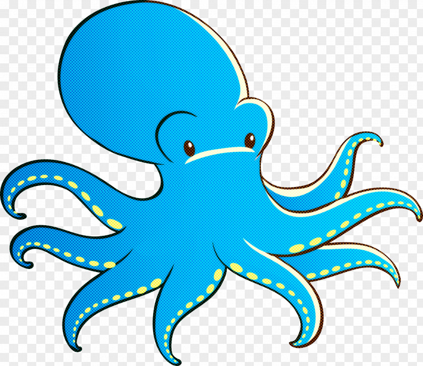 Octopus Giant Pacific Aqua Turquoise PNG