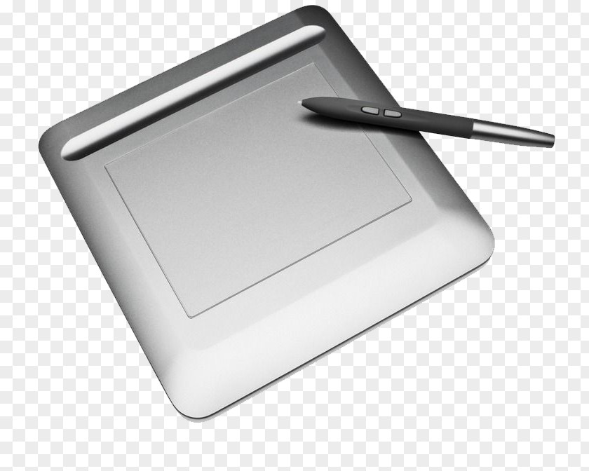 Silver Tablet Input Device Handwriting Recognition Digital Pen PNG