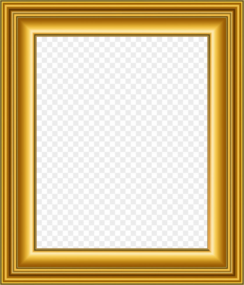 Square Picture Frames Gold PNG