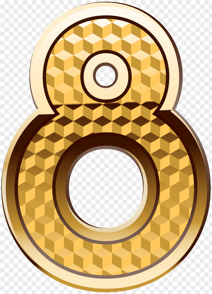 Gold Number Eight Clip Art Image Sharon 