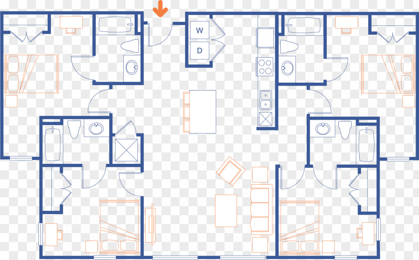 Apartment Floor Plan GrandMarc Clemson House PNG