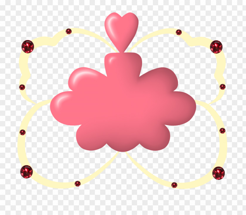 Fairydust Pink M Heart Clip Art PNG