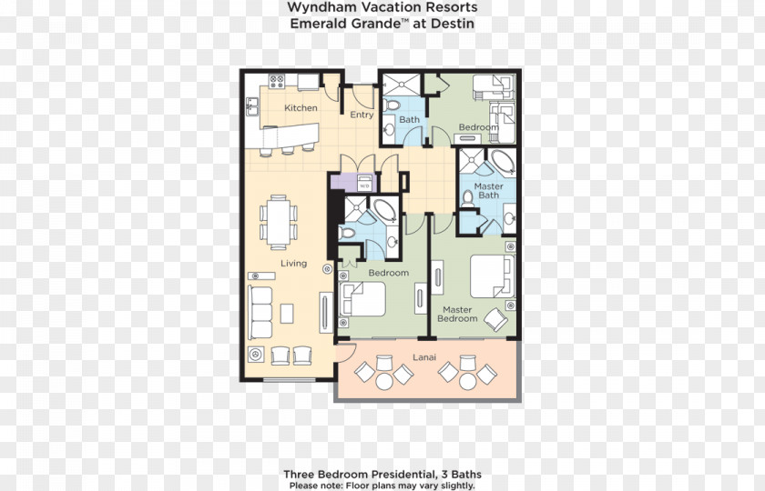 Hotel Presidential Suite Floor Plan Emerald Grande At HarborWalk Village Resort PNG