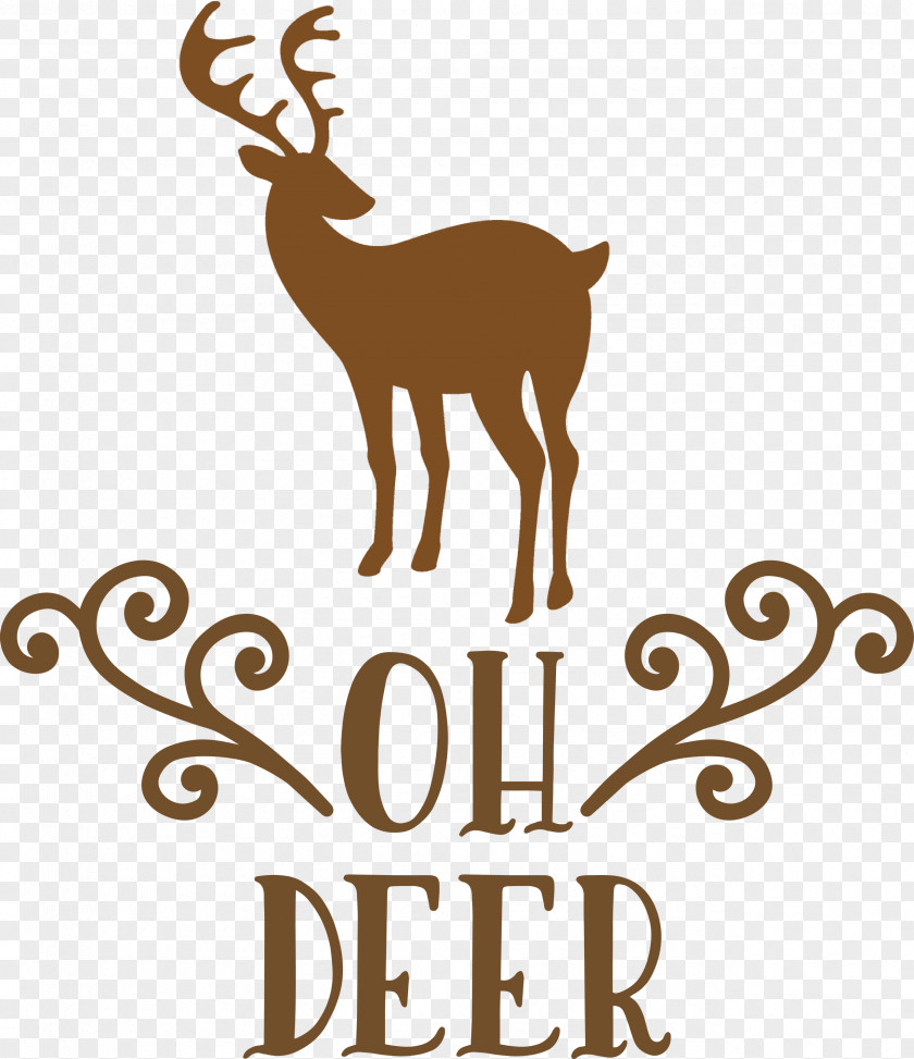 OH Deer Rudolph Christmas PNG