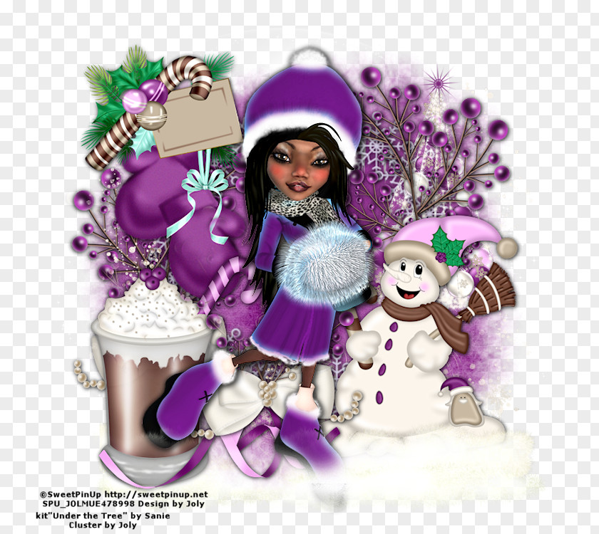 Sweet Time Christmas Ornament Doll PNG