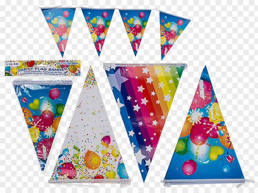 The Party Decorated Flags Birthday Garland Paper Decoratie PNG